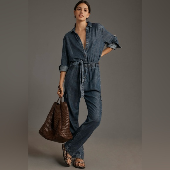 Anthropologie Pants - Anthropologie Blue Denim Jumpsuit